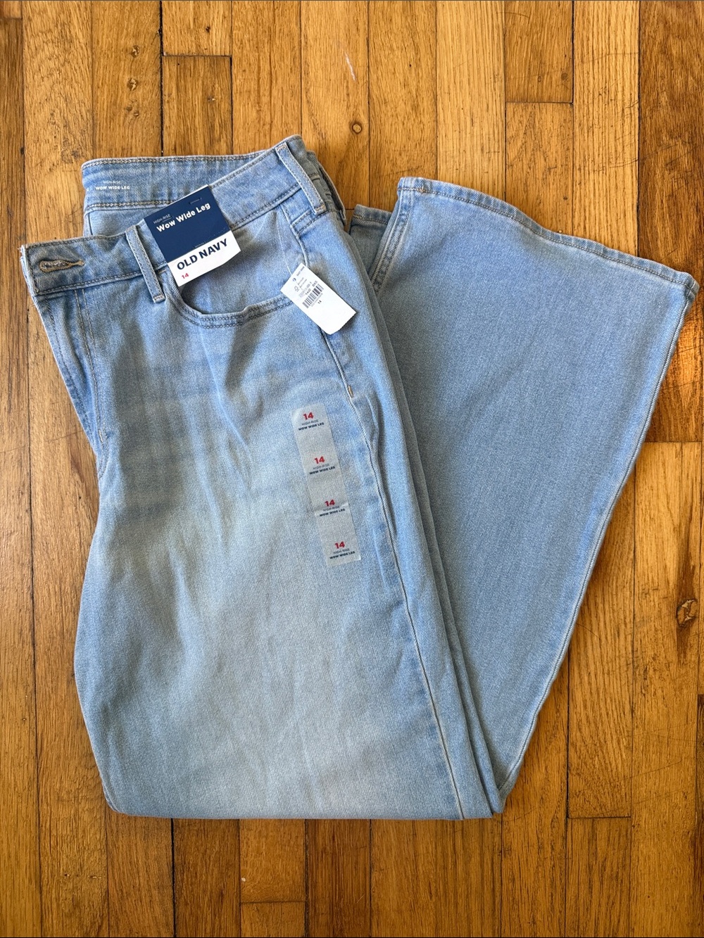 Old Navy Light Blue Wide-Leg High-Rise Jeans